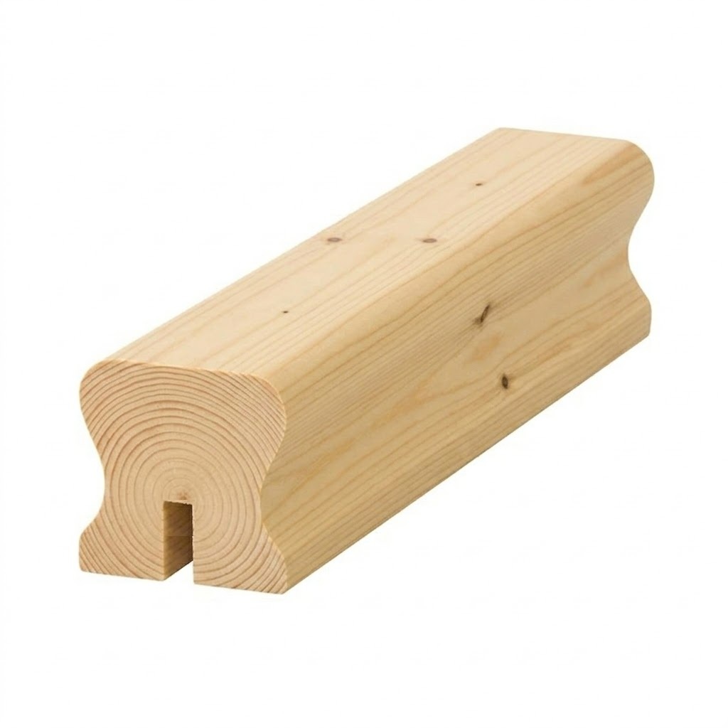 8mm Slot Pine HDR Handrail For Glass